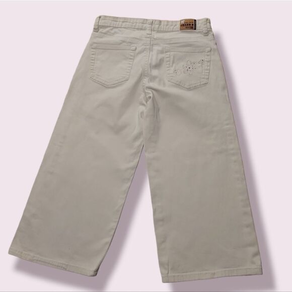 jeans D Brand. Wide Leg Tan Capri Jeans. Size 5 - Picture 4 of 7